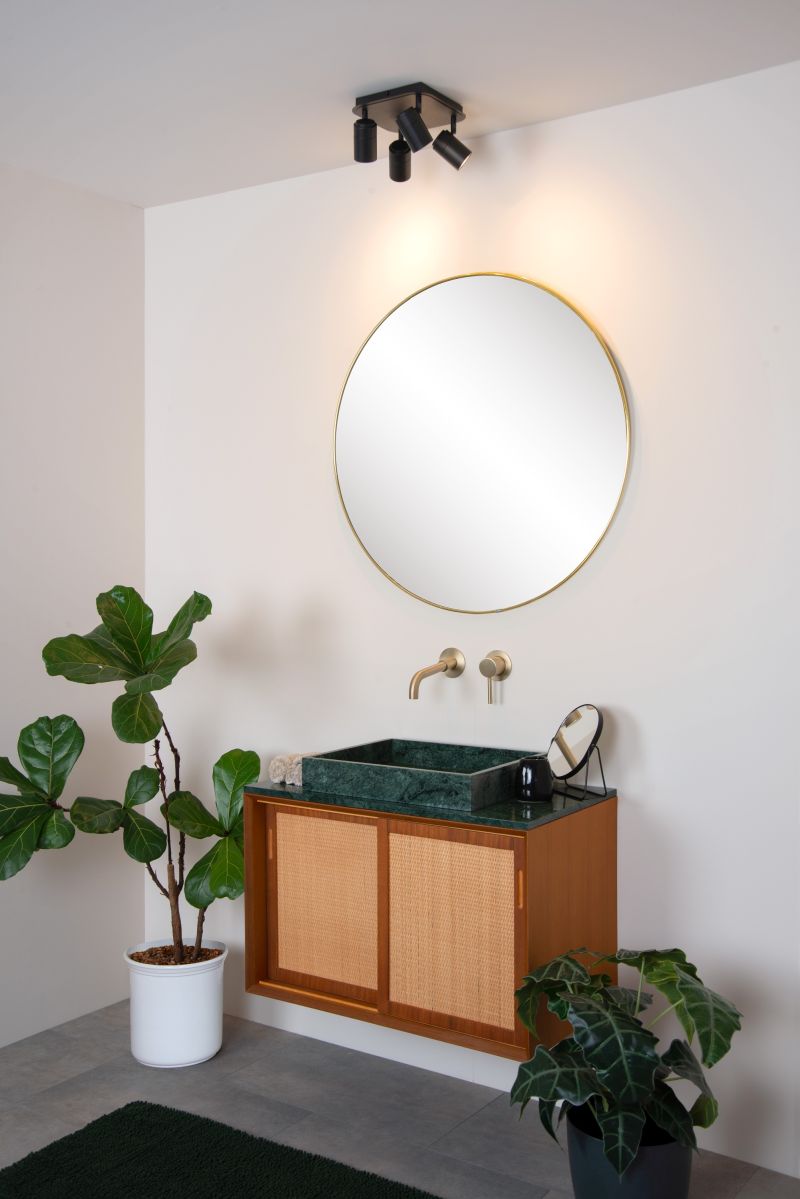 Lucide LENNERT - Stropné bodové svietidlo Kúpeľňa - LED Rozm. - GU10 - 4x5W 3000K - IP44 - Čierna